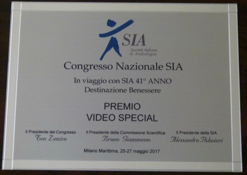 Premio Video Special, Congresso Nazionale SIA, Milano Marittima 2017